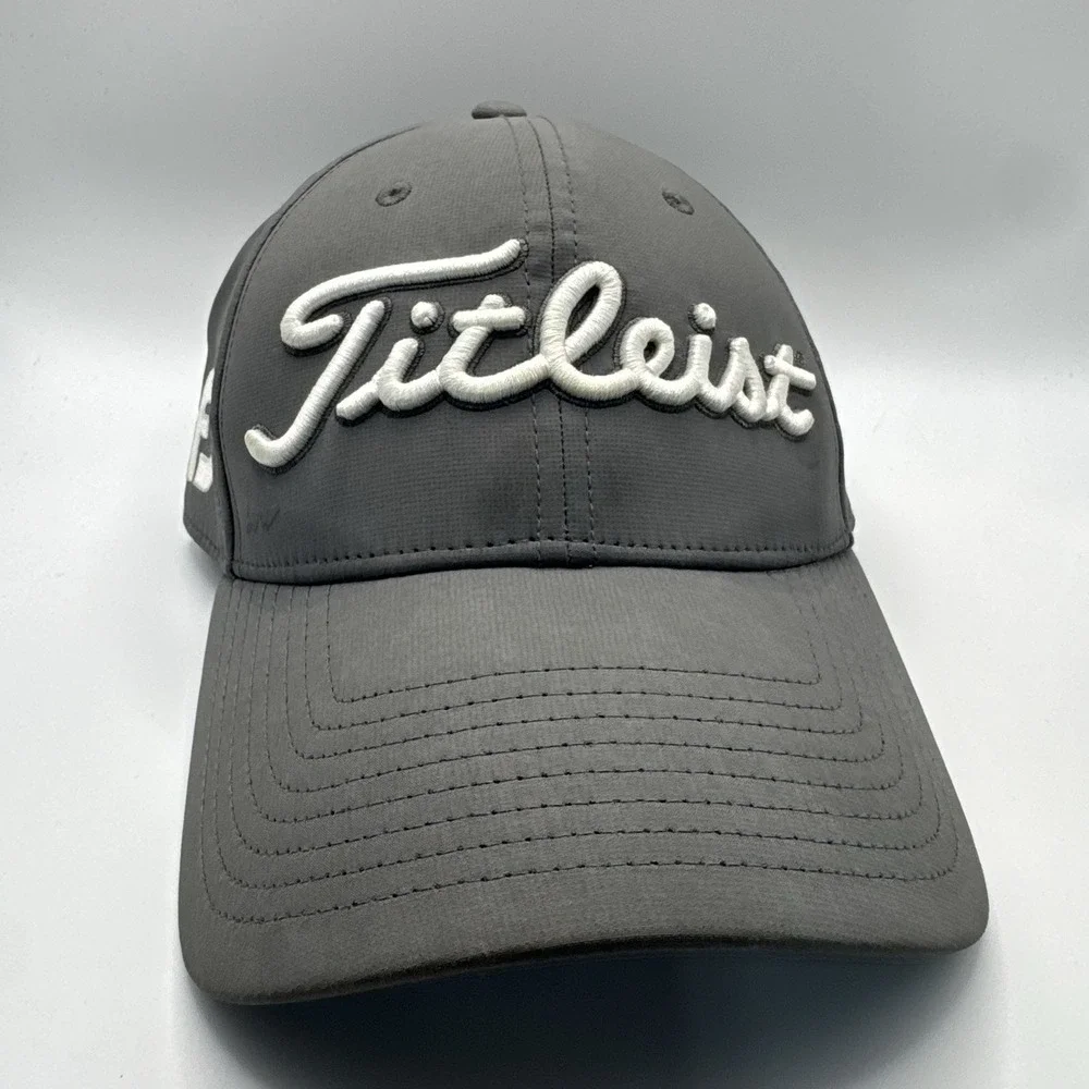 Titleist Pro‎ V1 Footjoy Tour Golf Hat Gray FADE Strap Back